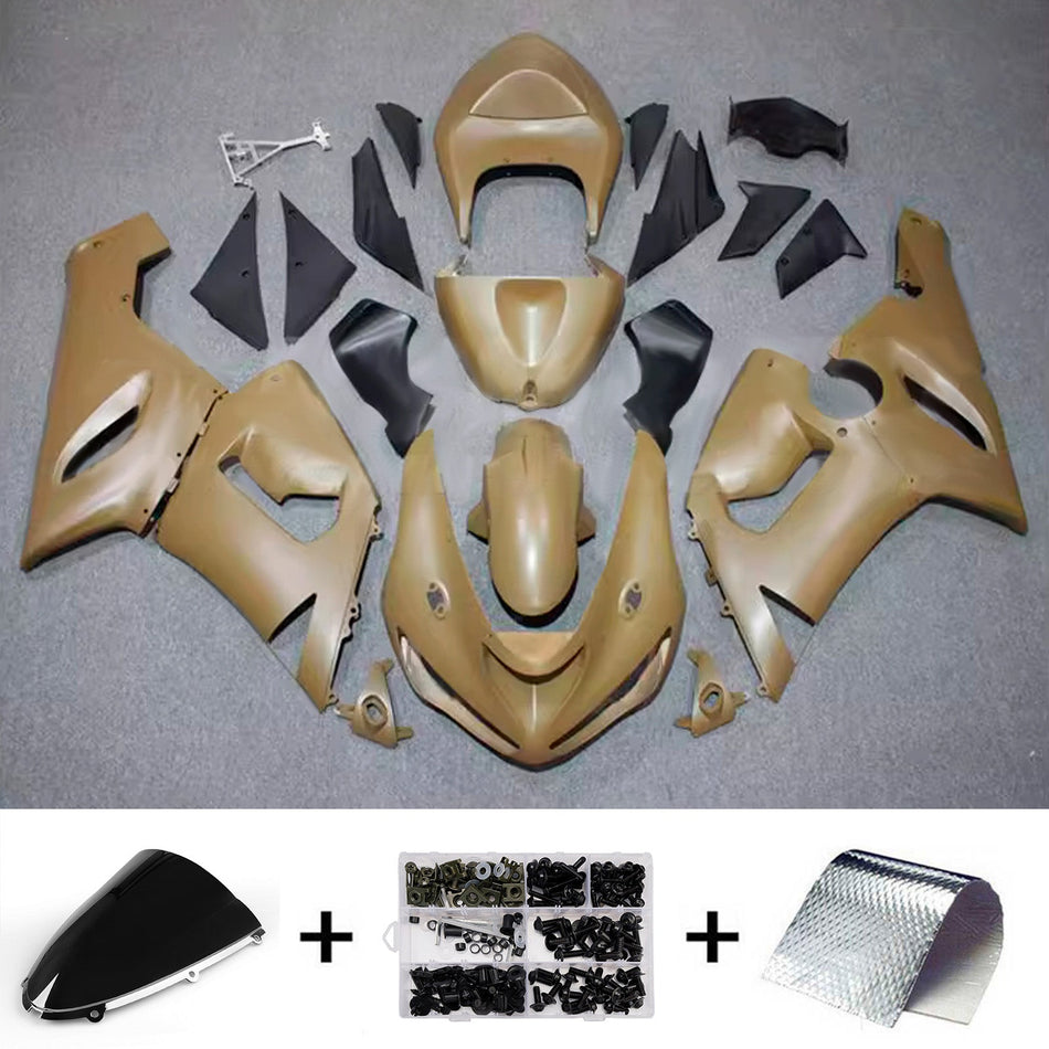 インジェクションフェアリングキット ボディワーク プラスチック ABS カワサキ ZX6R 636 2005-2006 に適合