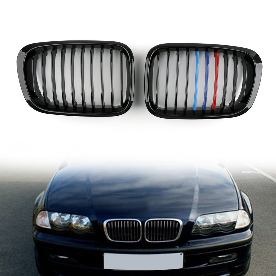 1998-2001 BMW E46 3シリーズ 4ドア Mカラー フロントキドニーフードグリル