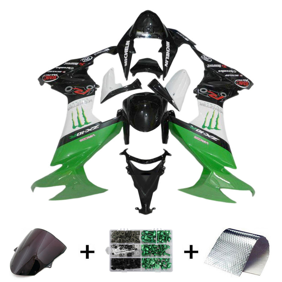2008-2010 カワサキ ZX10R インジェクションフェアリングキット ボディワーク プラスチック ABS