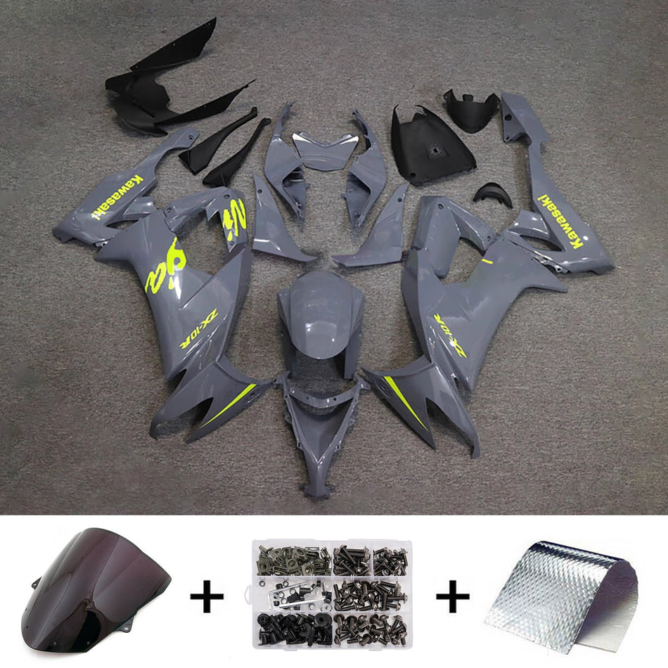 インジェクションフェアリングキット ボディワーク プラスチック ABS カワサキ ZX10R 2008-2010 に適合