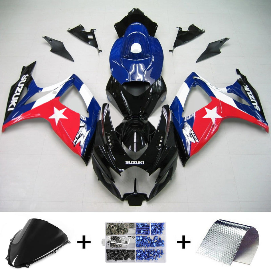 2006-2007 スズキ GSXR 600/750 K6 Amotopart インジェクションフェアリングキット ボディワーク プラスチック ABS #125