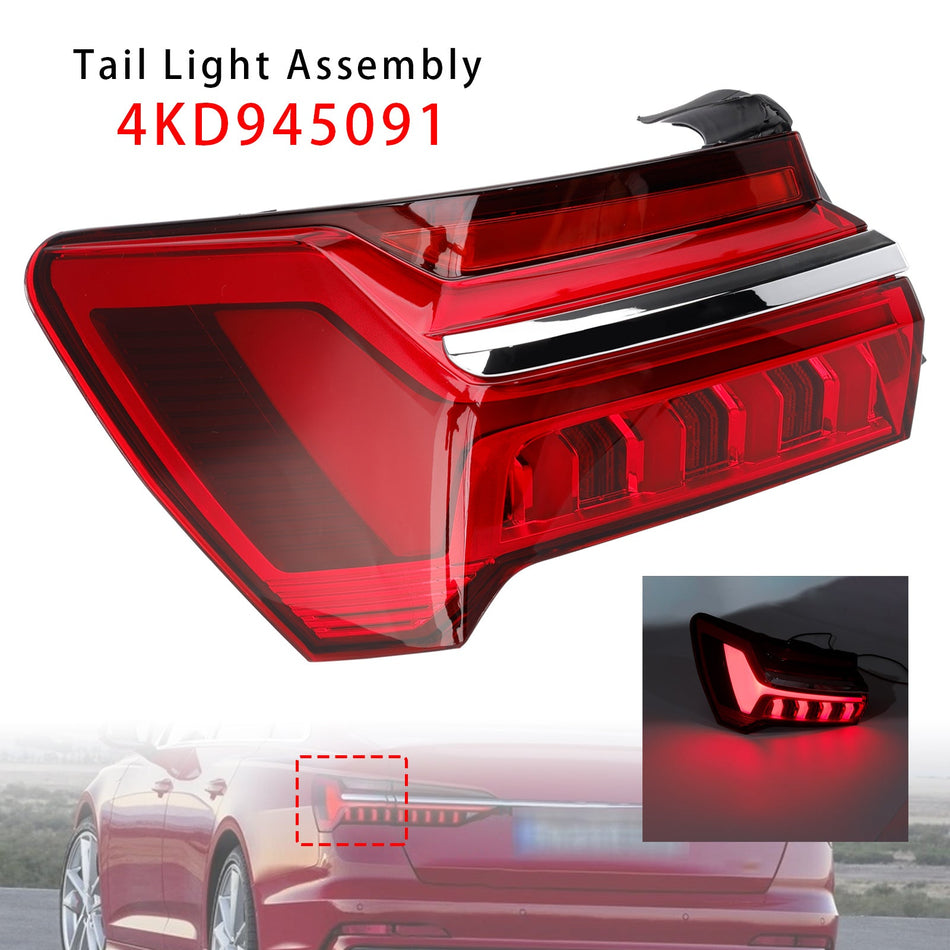 2019-2023年式 アウディ A6 C8 左側 LED アウターテールライトアセンブリ 4KD945091