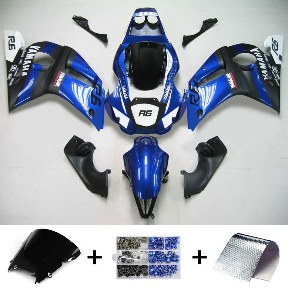 1998-2002 ヤマハ YZF 600 R6 インジェクションフェアリングキット ボディワーク プラスチック ABS #123