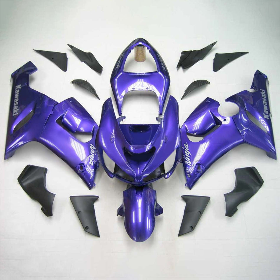 2005-2006 カワサキ ZX6R 636 Amotopart インジェクションフェアリングキット ボディワーク プラスチック ABS #141