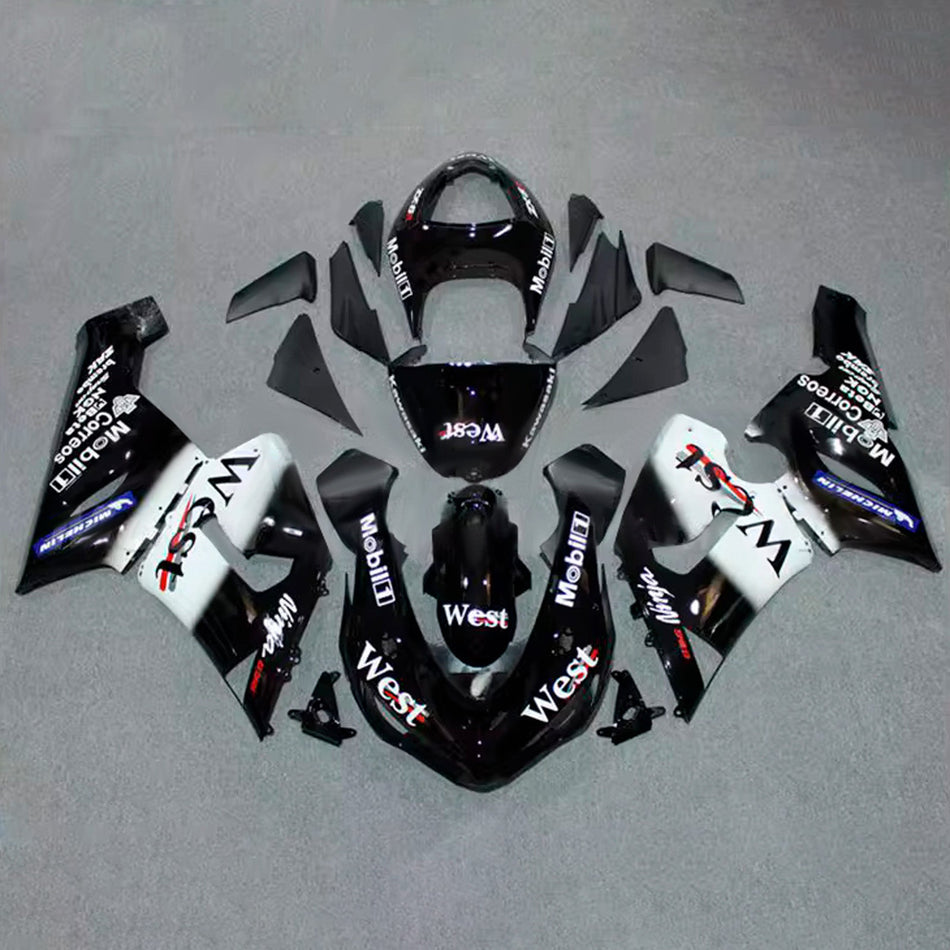 インジェクションフェアリングキット ボディワーク プラスチック ABS カワサキ ZX6R 636 2005-2006 に適合