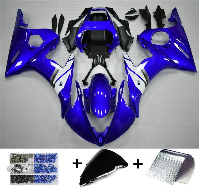 2003-2004 ヤマハ YZF R6 フェアリング ブルー ホワイト キット