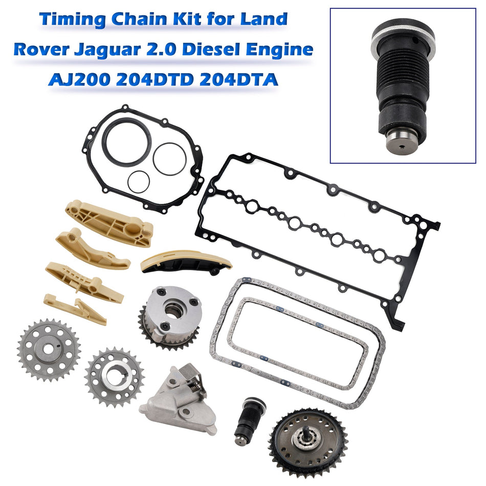 ランドローバー 2.0 D / SD4 エンジンコード: 204DTA 204DTD - AJ20D4 タイミングチェーンキット AJ813317