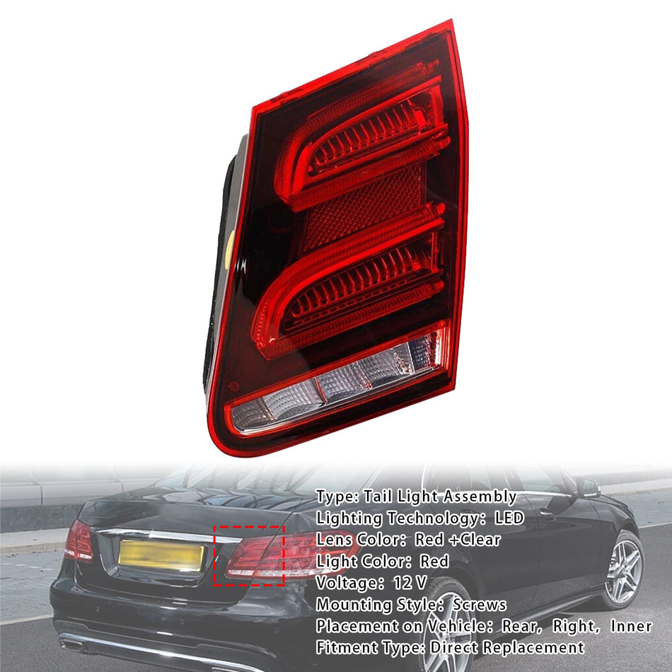 2013-2015 メルセデス・ベンツ Eクラス W212 セダン フェイスリフト 右 LED インナーリアテールライト ブレーキランプ 2129060403 2129062857