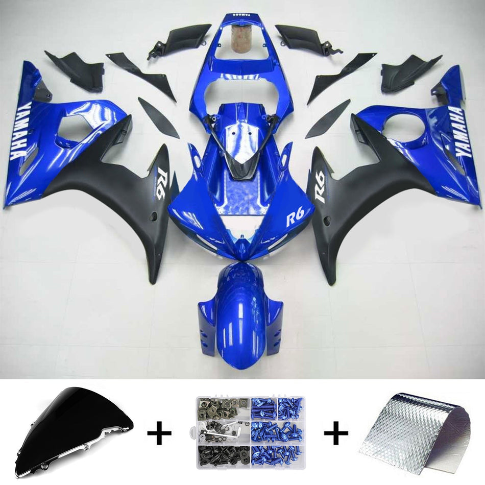 2005 ヤマハ YZF 600 R6 Amotopart インジェクションフェアリングキット ボディワーク プラスチック ABS #110