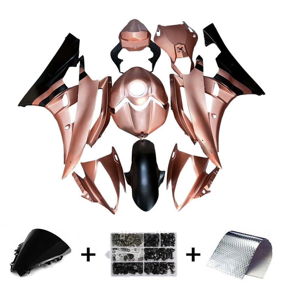 インジェクションフェアリングキット ボディワーク プラスチック ABS ヤマハ YZFR6 YZF-R6 2006-2007用