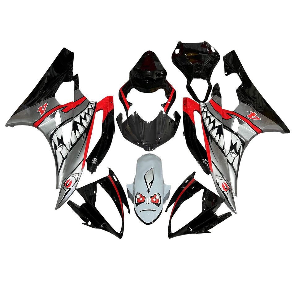 インジェクションフェアリングキット ボディワーク プラスチック ABS ヤマハ YZFR6 YZF-R6 2006-2007用