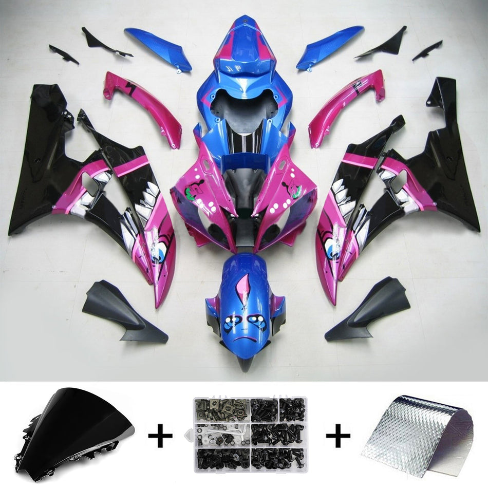 2006-2007 ヤマハ YZF 600 R6 Amotopart インジェクションフェアリングキット ボディワーク プラスチック ABS #147