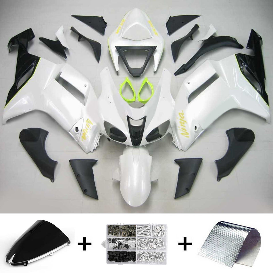 2007-2008 カワサキ ZX6R 636 Amotopart インジェクションフェアリングキット ボディワーク プラスチック ABS #108