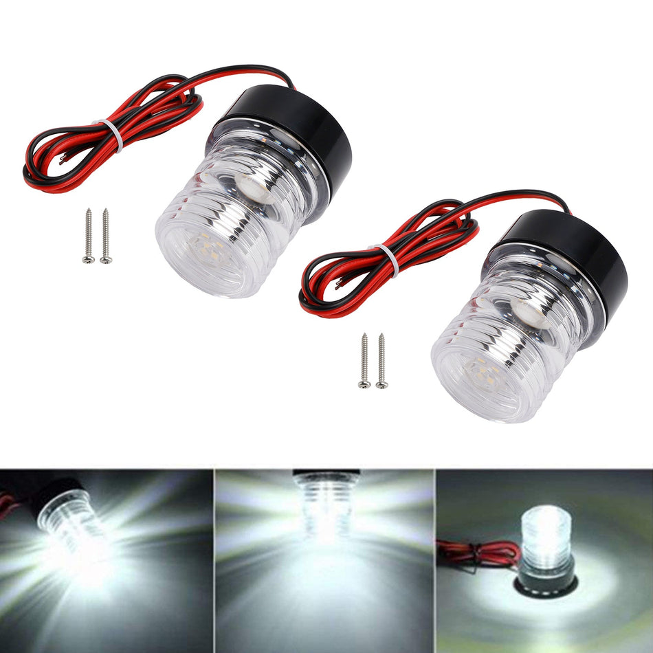 10-24V DC 2.7W IP66 航海信号灯 アンカー船舶用丸型ランプ ボート ヨット