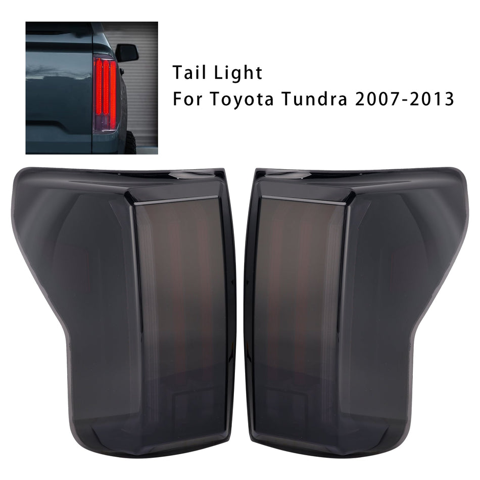 2007-2013年式トヨタ タンドラ用左右LEDテールライト（ブラックハウジング、スモークレンズ）