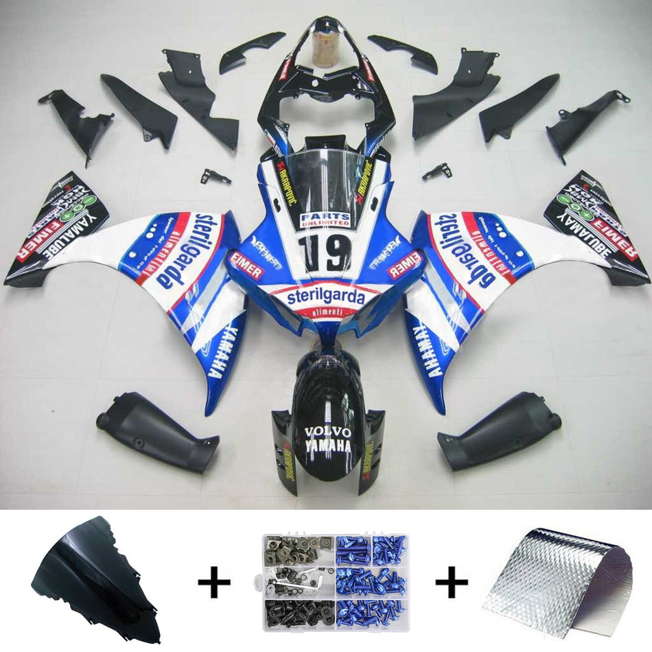 2012-2014 ヤマハ YZF 1000 R1 Amotopart インジェクションフェアリングキット ボディワーク プラスチック ABS #108
