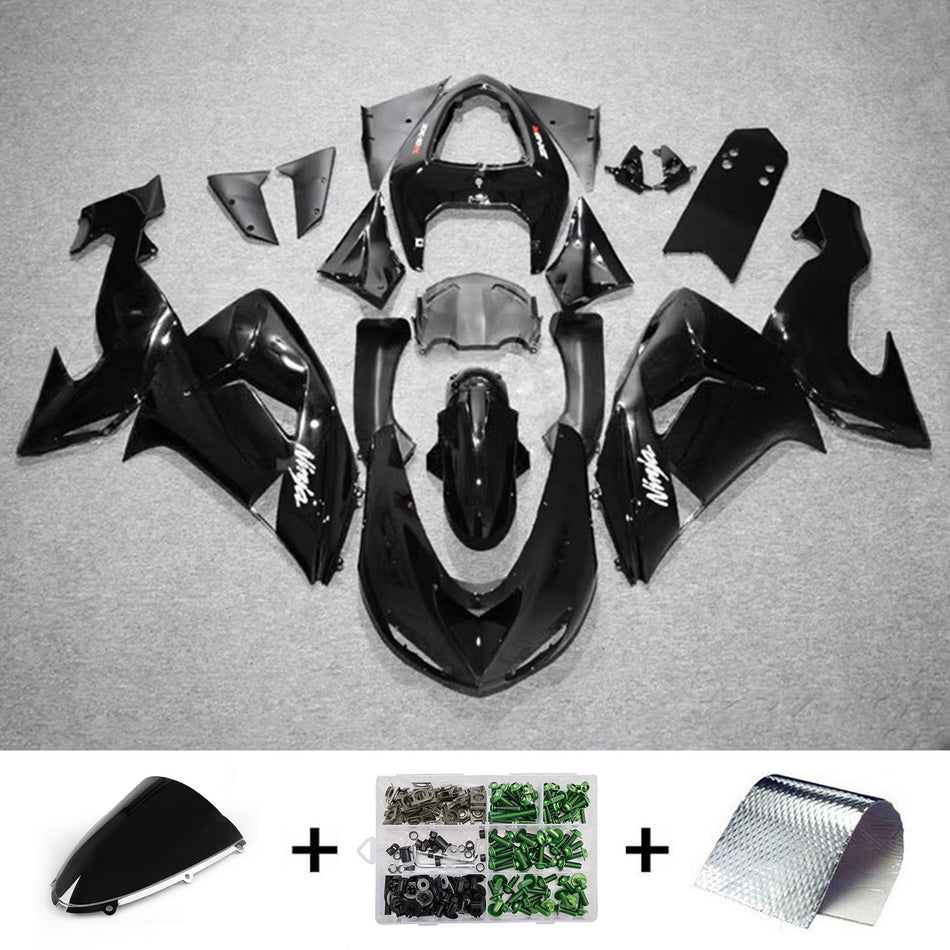 インジェクションフェアリングキット ボディワーク プラスチック ABS カワサキ ZX10R 2006-2007 に適合