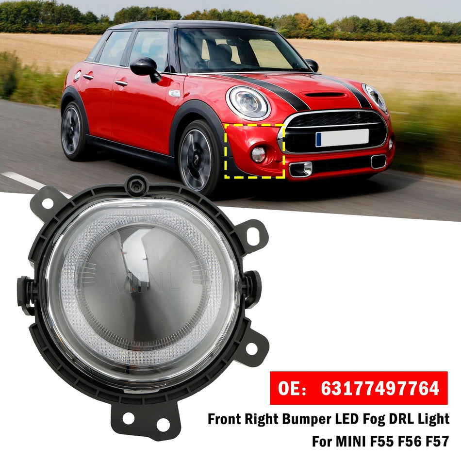 LED フロント右フォグランプ 63177497764 BMW Mini F55 F56 F57 Clubman F54 用