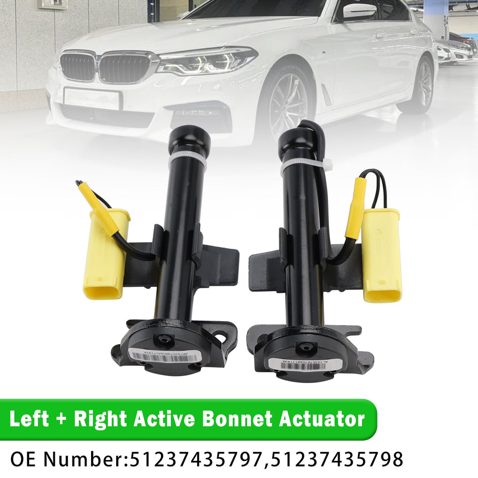 左+右アクティブボンネットアクチュエーター 51237435797 BMW 5シリーズ G30 2015-2020用