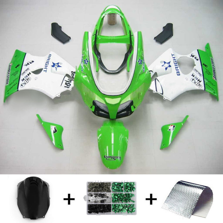 2000-2002 カワサキ ZX6R 636 カワサキ ZZR600 2005-2008 Amotopart インジェクションフェアリングキット ボディワーク プラスチック ABS #102