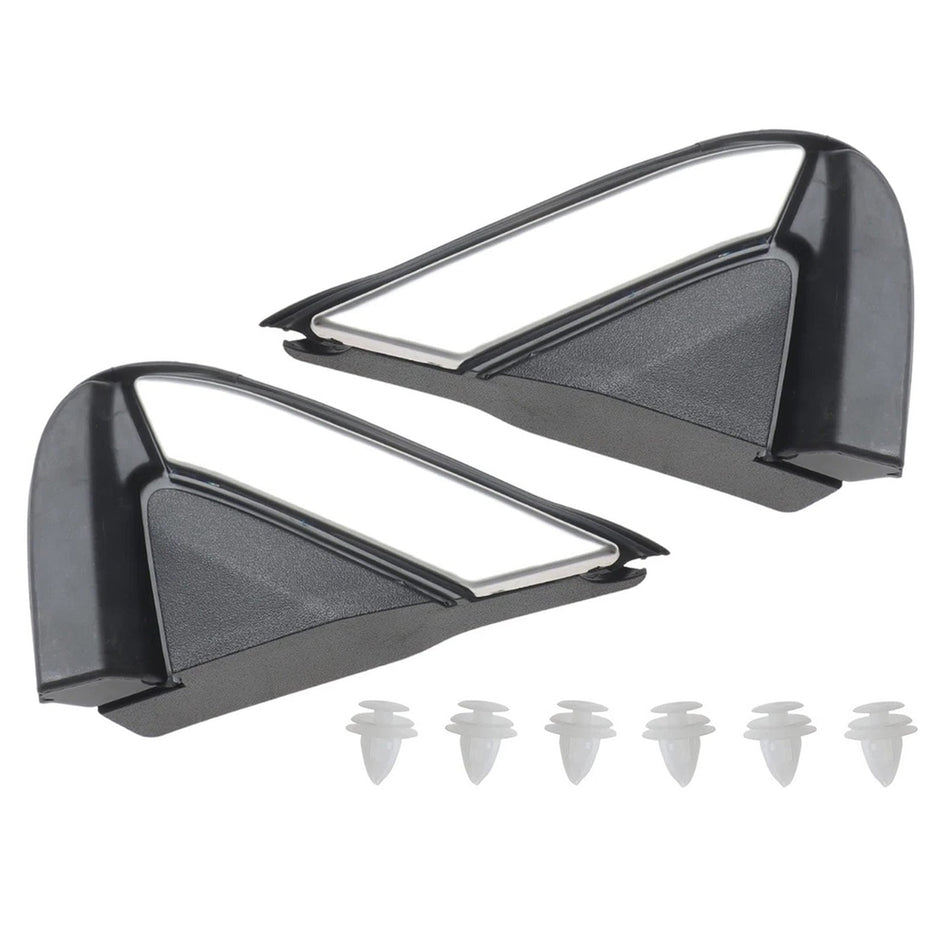 GMC テレイン 2018-2024 用 フロントウィンドウフェンダーコーナーカバートリムモールディング ペア