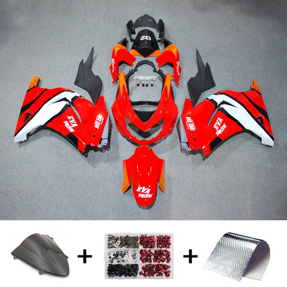 インジェクションフェアリングキット ボディワーク プラスチック ABS カワサキ EX250 Ninja250R 2008-2012 に適合