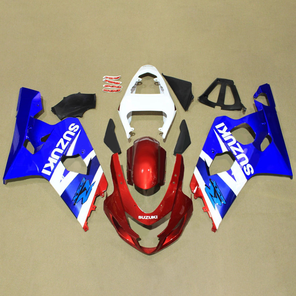インジェクションフェアリングキット ボディワーク プラスチック ABS スズキ GSXR 600/750 2004-2005 K4用