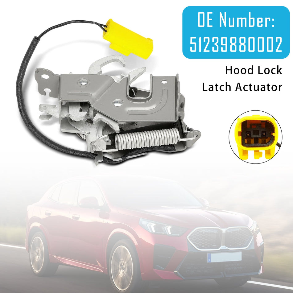 2024-2025 BMW X2 U10 iX2 eDrive 20 0.1 SUV フロント右ボンネットフードラッチロック 51239880002