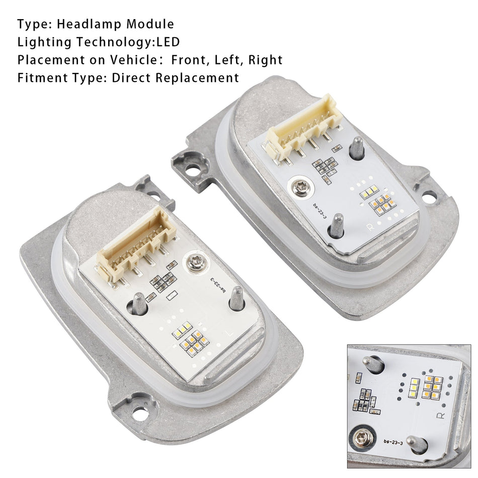 2017-2019 Audi A3 2個 LED ヘッドライト DRL 光源 コントロールユニット 8V0998473A 8V0998474A