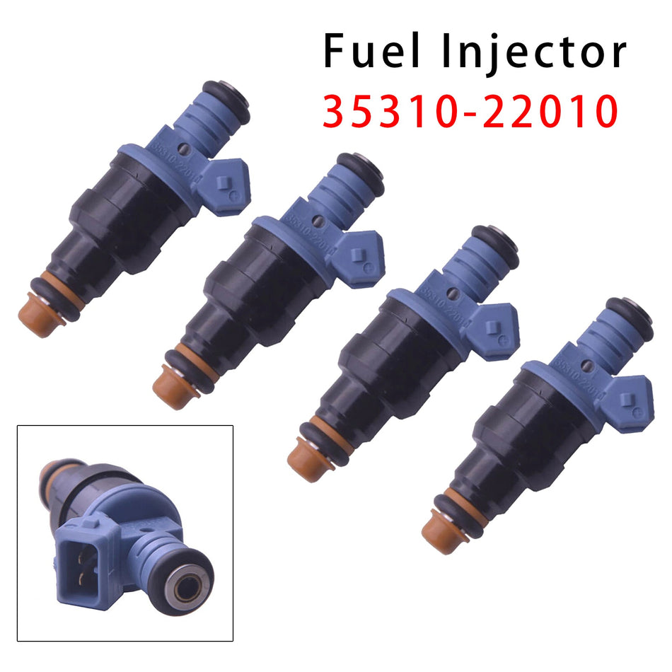 1994-1999 ヒュンダイ エクセル X3 1.5L 4気筒 G4EK 4個入り 燃料インジェクター 35310-22010