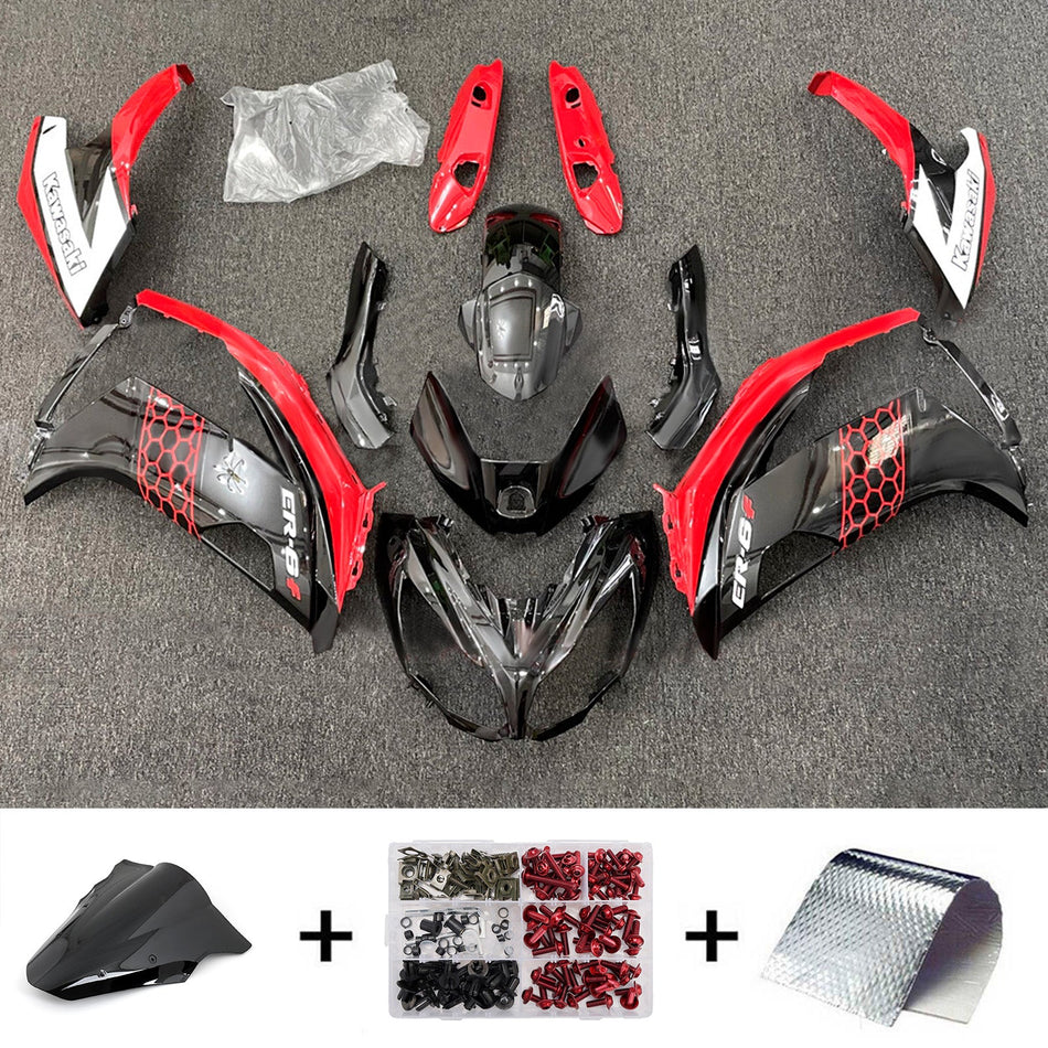 インジェクションフェアリングキット ボディワーク プラスチック ABS カワサキ ER-6F Ninja650 2012-2016 に適合