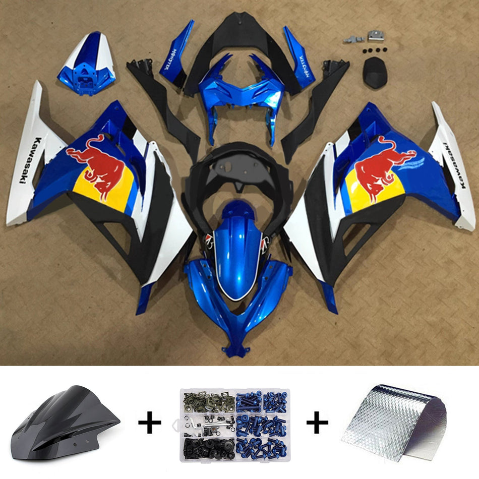 インジェクションフェアリングキット ボディワーク プラスチック ABS カワサキ EX300 Ninja300 2013-2024 に適合