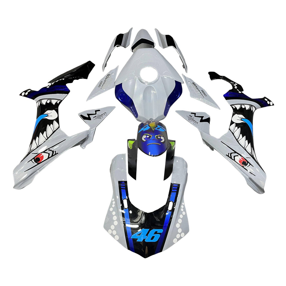 インジェクションフェアリングキット ボディワーク プラスチック ABS ヤマハ YZFR1 YZF-R1 2015-2019用