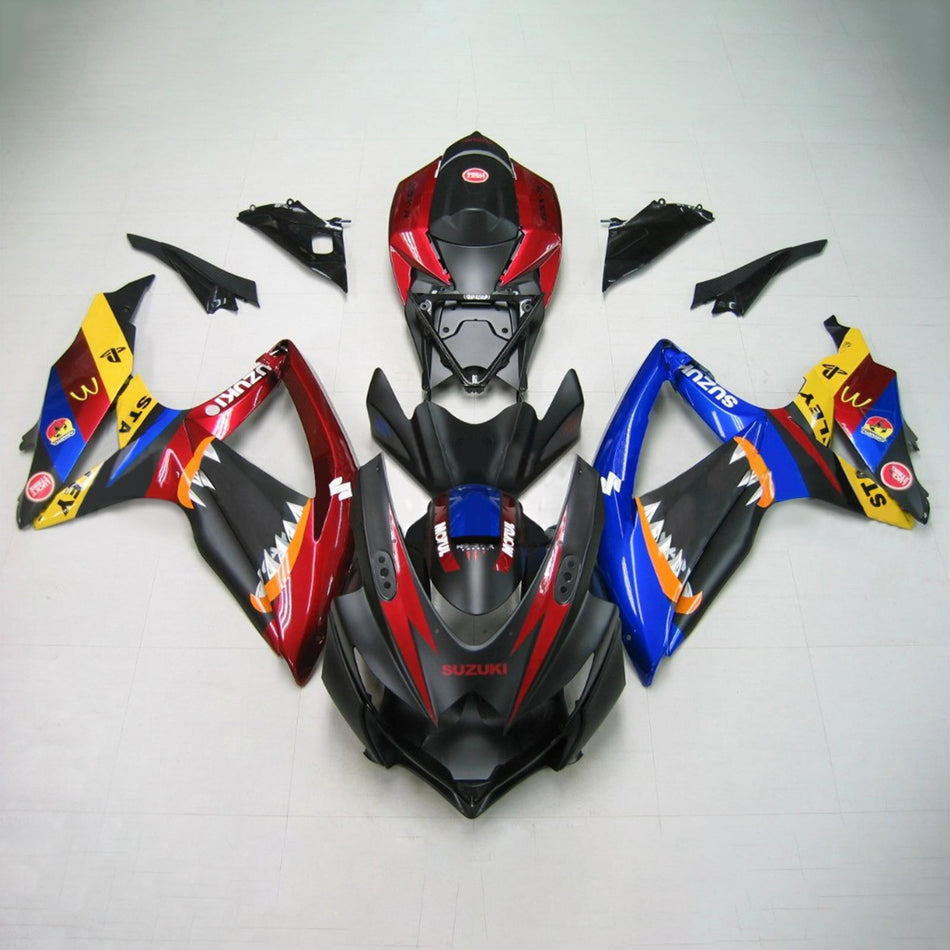 2008-2010 スズキ GSXR 600/750 K8 Amotopart インジェクションフェアリングキット ボディワーク プラスチック ABS #154