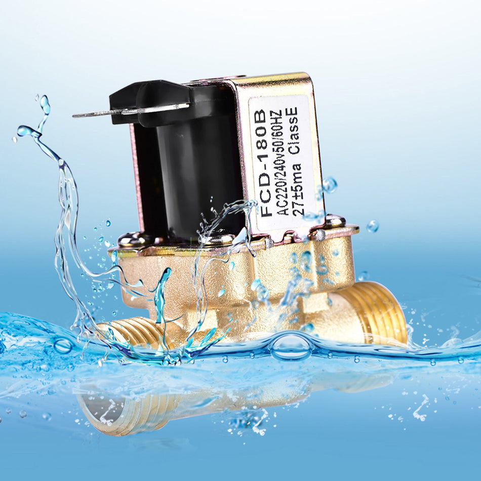 1/2" AC 220V 通常閉 真鍮製 電気ソレノイドバルブ 水制御用