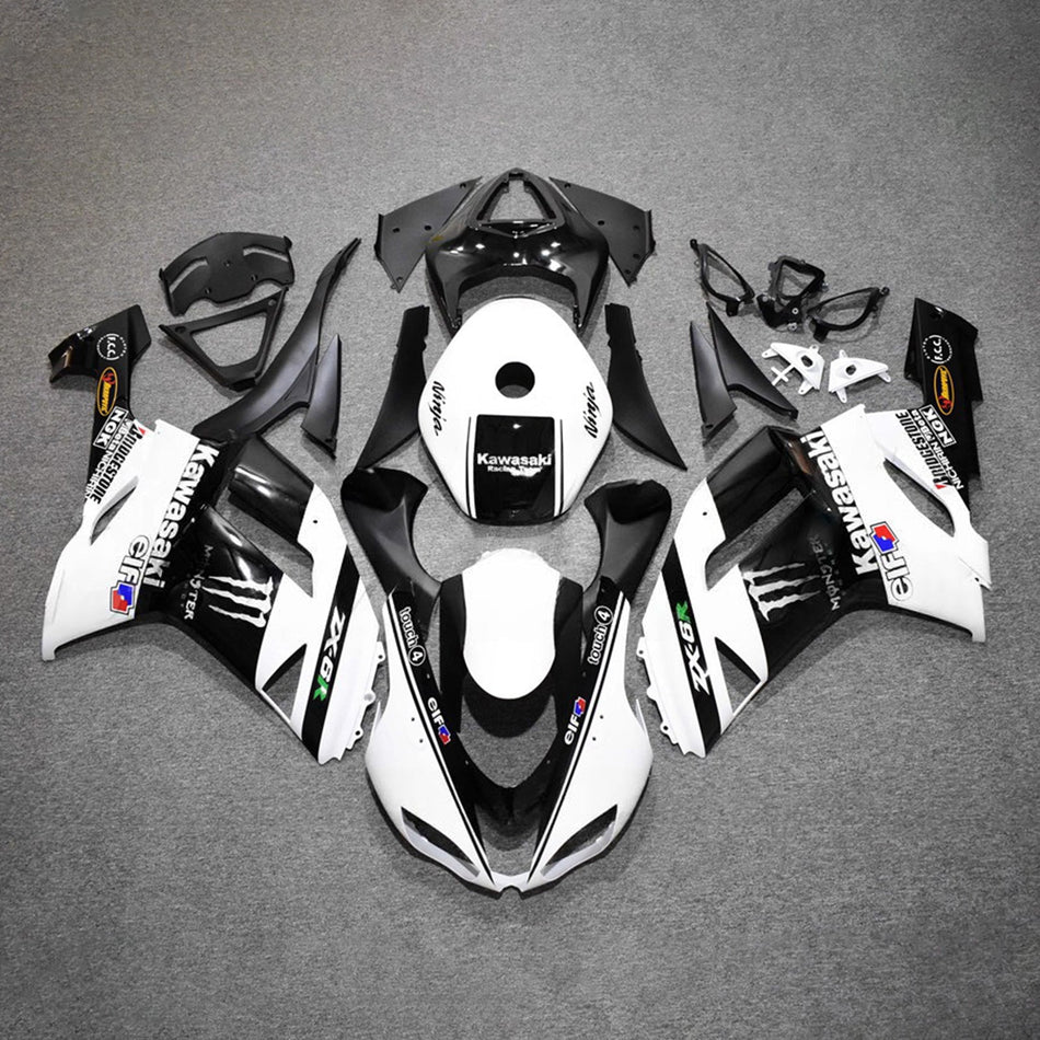 インジェクションフェアリングキット ボディワーク プラスチック ABS カワサキ ZX6R 636 2007-2008 に適合