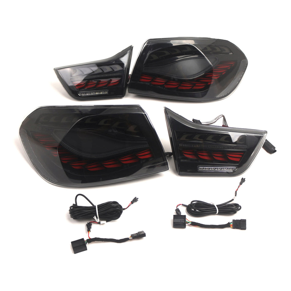 2014-2020 BMW M4 F82 F83 (セダン / クーペ / コンバーチブル)L&amp;R スモーク LED テールライト リアランプアセンブリ 63217296100 63217296099