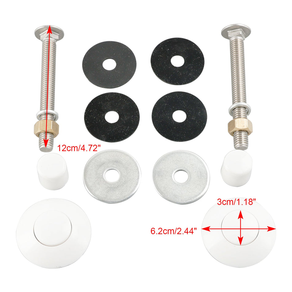 ホワイト ダイビングボード マウント キット 67-209-909-SS 5-1/2"ボルト 1-1/4&amp;2"f/w