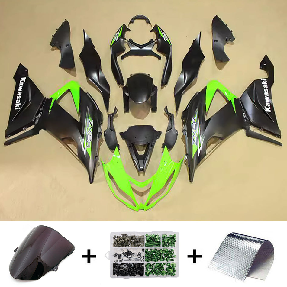 インジェクションフェアリングキット ボディワーク プラスチック ABS カワサキ ZX6R 636 2013-2018 に適合