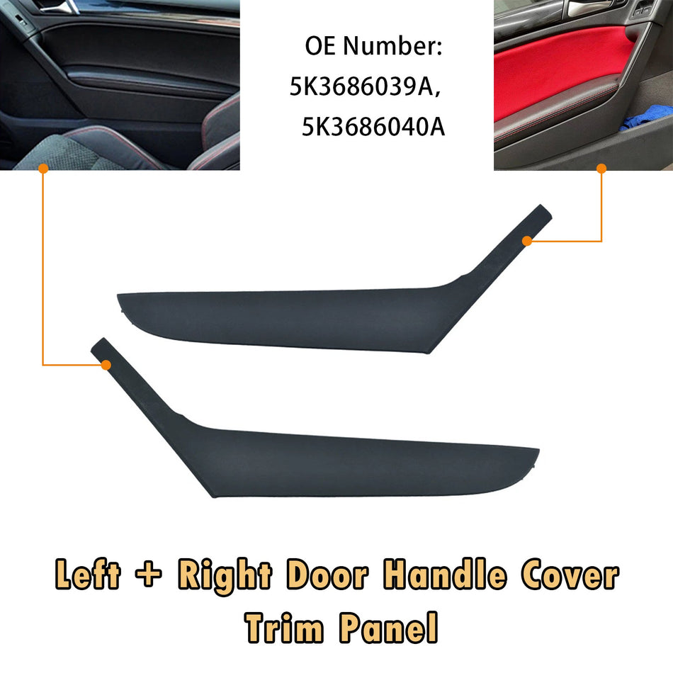 2009-2013年式 VW ゴルフ6 クーペ用 ドアハンドルカバートリムパネル 2個セット 5K3686039A 5K3686040A