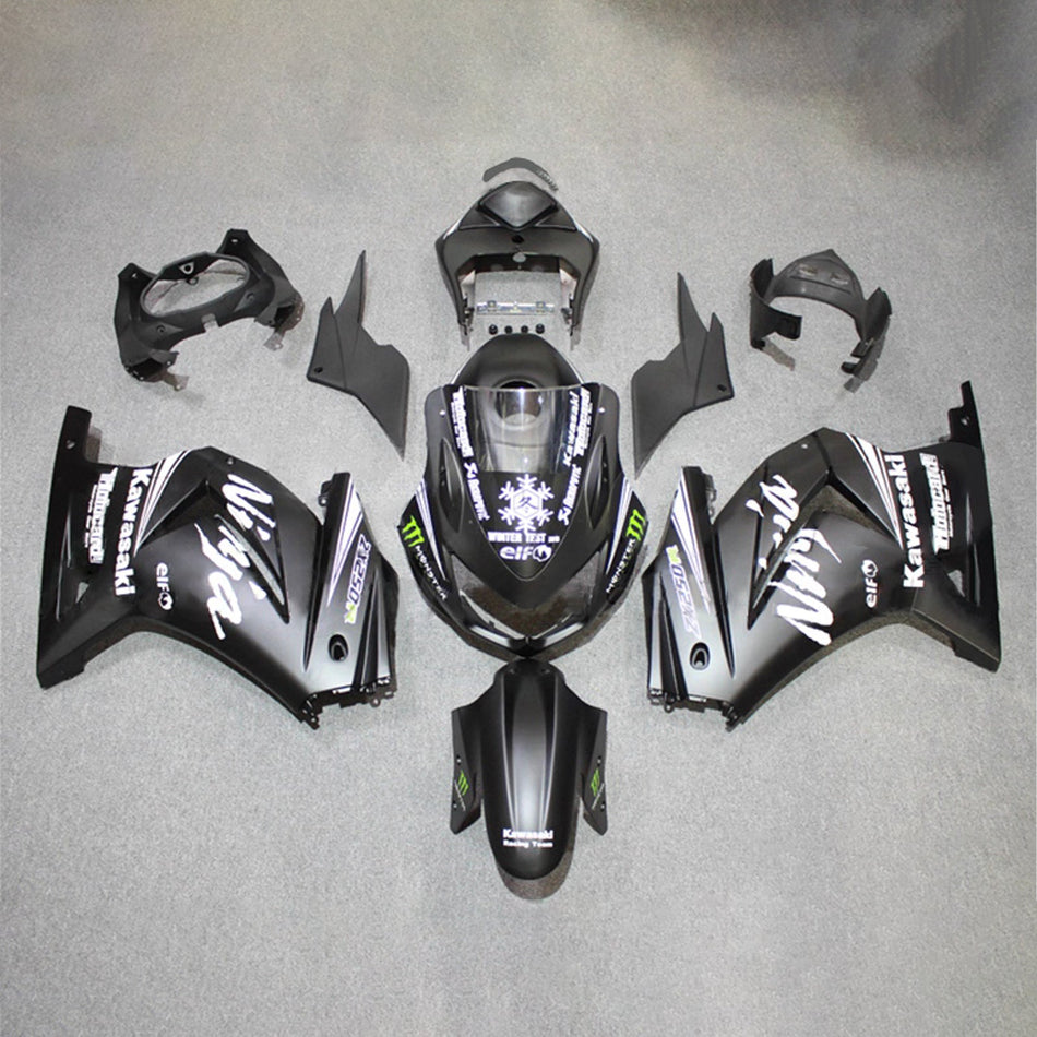 インジェクションフェアリングキット ボディワーク プラスチック ABS カワサキ EX250 Ninja250R 2008-2012 に適合