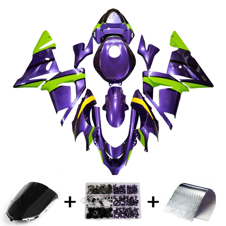 インジェクションフェアリングキット ボディワーク プラスチック ABS カワサキ ZX10R 2004-2005 に適合