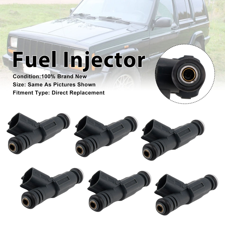 ジープ チェロキー 1999-2000 TJ L4 1999-2002 用燃料インジェクター 6個セット 0280156048
