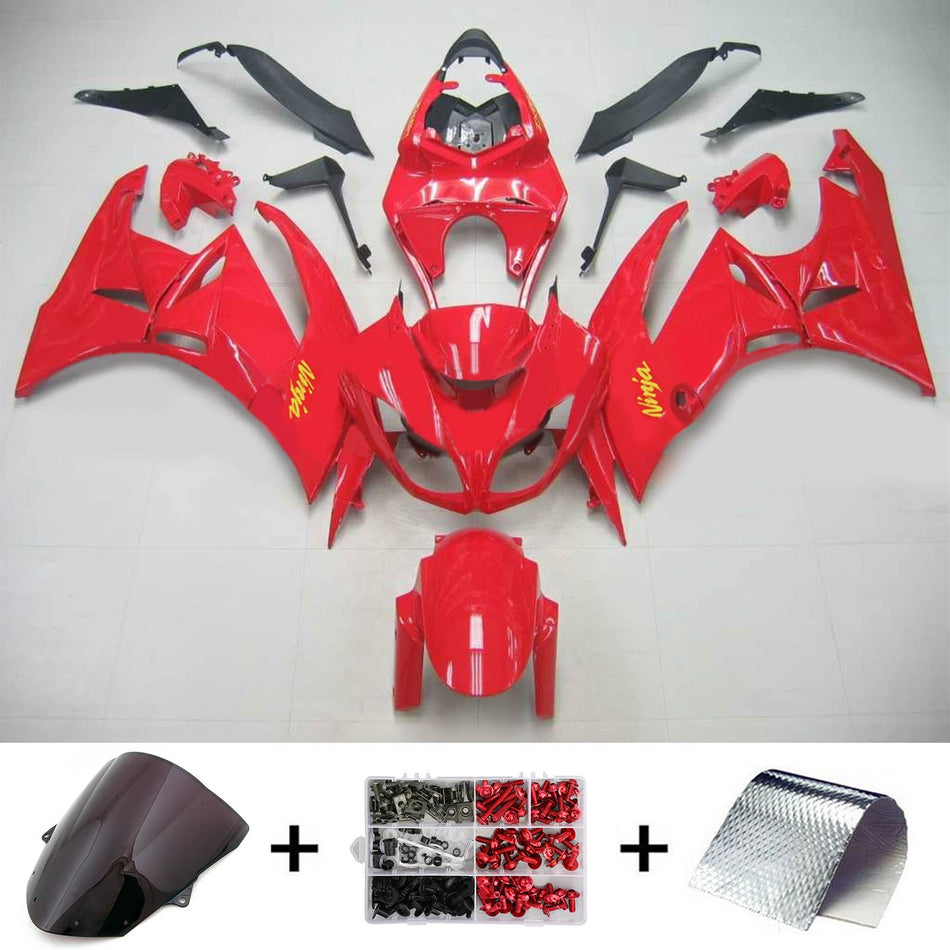 2009-2012 カワサキ ZX6R 636 Amotopart インジェクションフェアリングキット ボディワーク プラスチック ABS #108