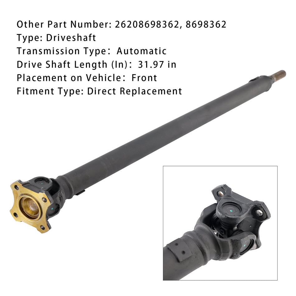 フロントジンバルシャフトジョイントシャフト 26208698362 ドライブシャフト BMW 3 5 7 G20 G30 G12用