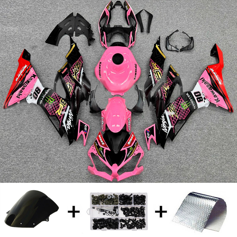 インジェクションフェアリングキット ボディワーク プラスチック ABS カワサキ ZX6R 2019-2023 に適合
