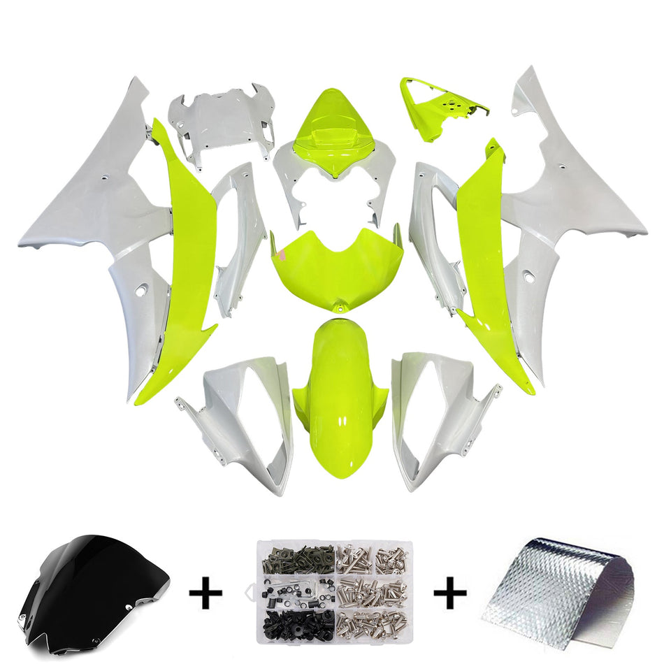 インジェクションフェアリングキット ボディワーク プラスチック ABS ヤマハ YZFR6 YZF-R6 2008-2016用