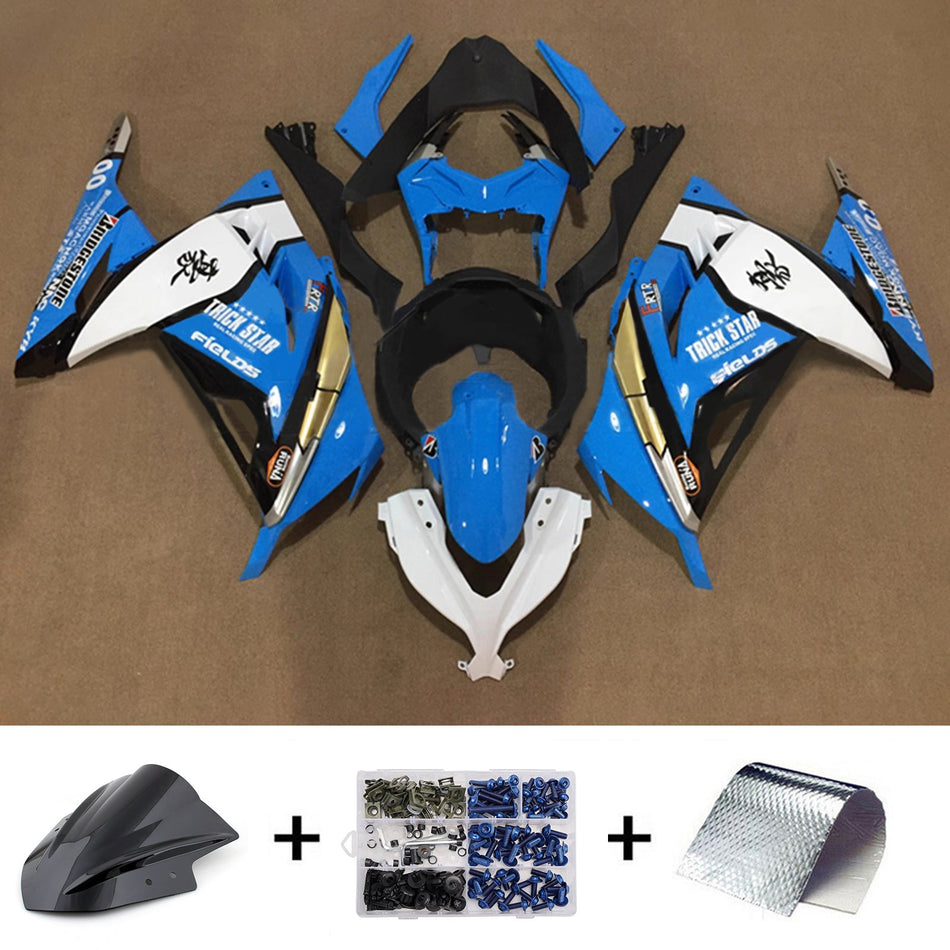 インジェクションフェアリングキット ボディワーク プラスチック ABS カワサキ EX300 Ninja300 2013-2024 に適合
