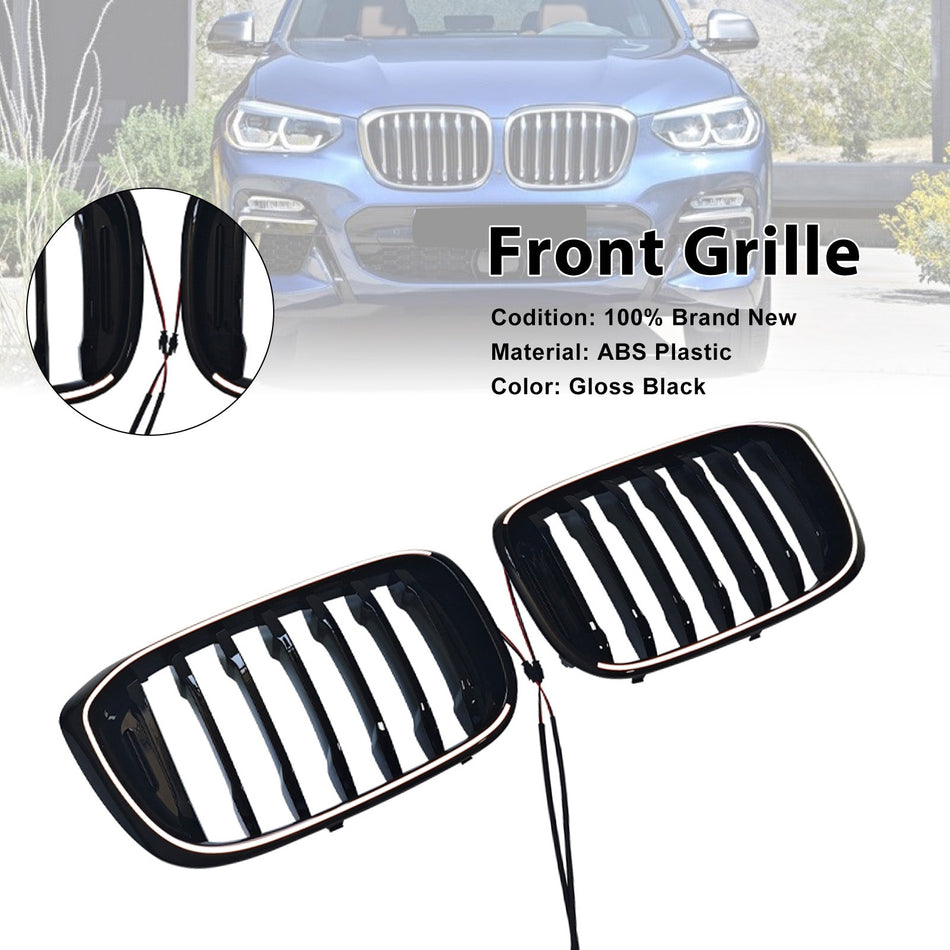 2018-2021年式 BMW X4 G02 フェイスリフト前モデル用 フロントキドニーメッシュグリル グロスブラック 51138469960