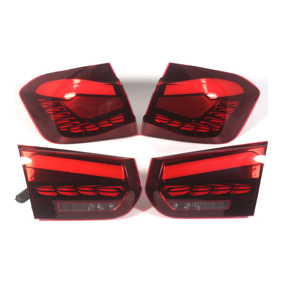 2012-2018 BMW 3シリーズ F30 F80 316d L&amp;R レッドLEDテールライト リアランプアセンブリ 63217313039 63217372793